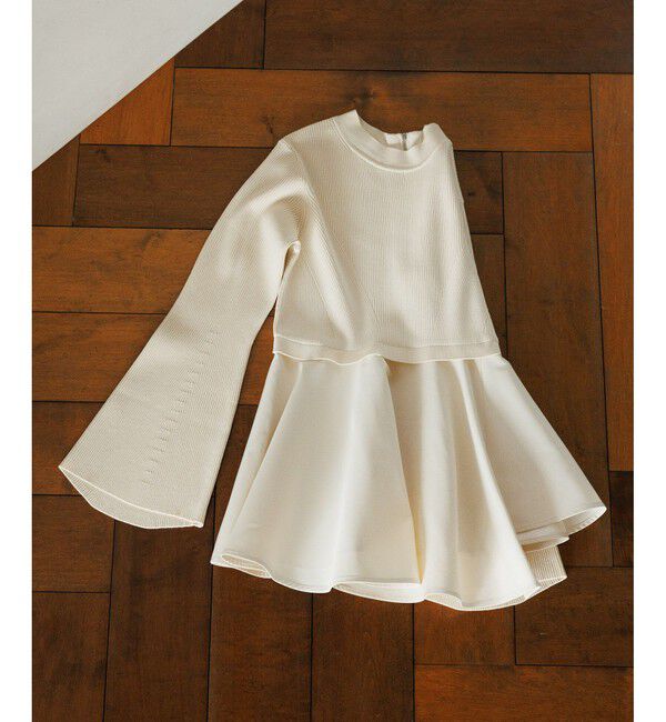 ADAM ET ROPE'「【サステナブル】・【定番人気】ペプラムコンビニットプルオーバー」|Tシャツ・カットソー|