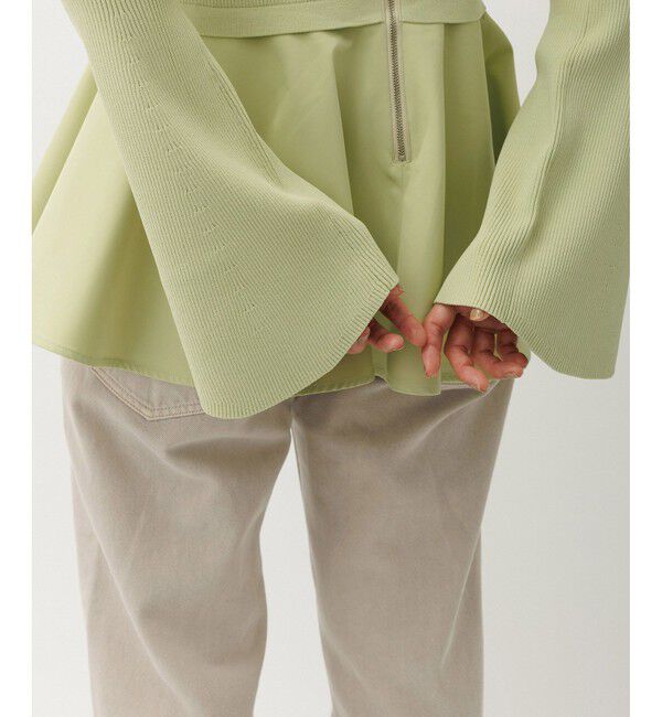 ADAM ET ROPE'「【サステナブル】・【定番人気】ペプラムコンビニットプルオーバー」|Tシャツ・カットソー|