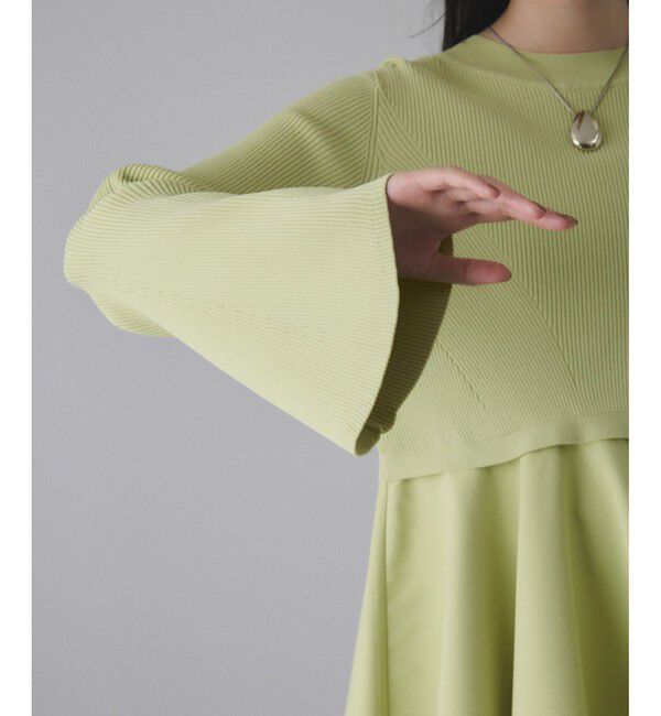 ADAM ET ROPE'「【サステナブル】・【定番人気】ペプラムコンビニットプルオーバー」|Tシャツ・カットソー|