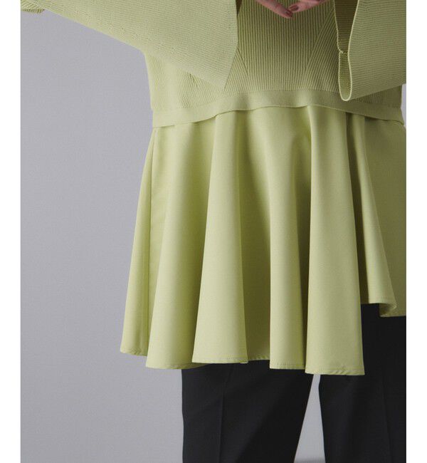 ADAM ET ROPE'「【サステナブル】・【定番人気】ペプラムコンビニットプルオーバー」|Tシャツ・カットソー|