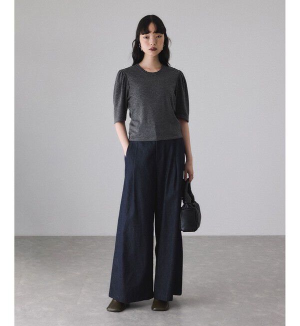 ADAM ET ROPE'「ガーゼ裏毛パフスリーブプルオーバー」|Tシャツ・カットソー|