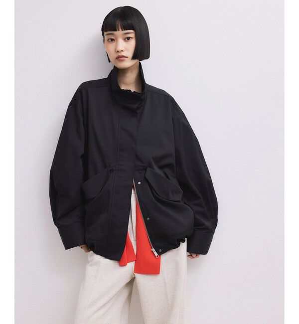 ADAM ET ROPE'「【WEB限定】スタンドネックドロストブルゾン/撥水」|ブルゾン・スタジャン|