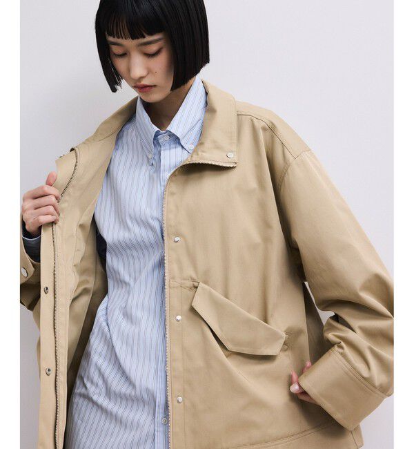 ADAM ET ROPE'「【WEB限定】スタンドネックドロストブルゾン/撥水」|ブルゾン・スタジャン|