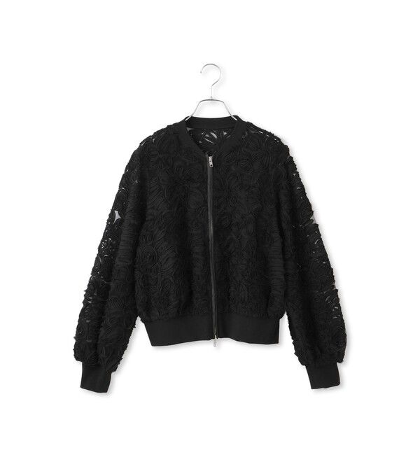 ADAM ET ROPE'「ラインアートレースブルゾン」|ブルゾン・スタジャン|