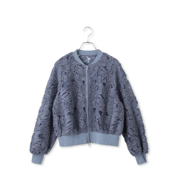 ADAM ET ROPE'「ラインアートレースブルゾン」|ブルゾン・スタジャン|