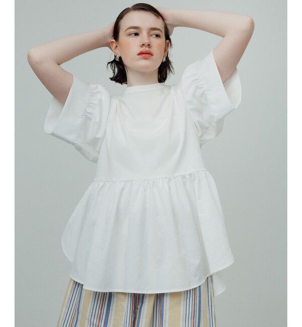 ADAM ET ROPE'「【サステナブル】バウンスカフスプルオーバー」|Tシャツ・カットソー|