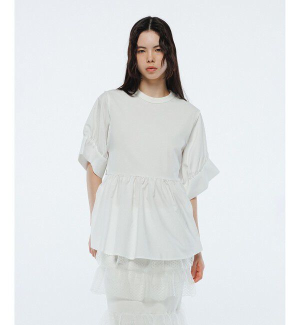 ADAM ET ROPE'「【サステナブル】バウンスカフスプルオーバー」|Tシャツ・カットソー|