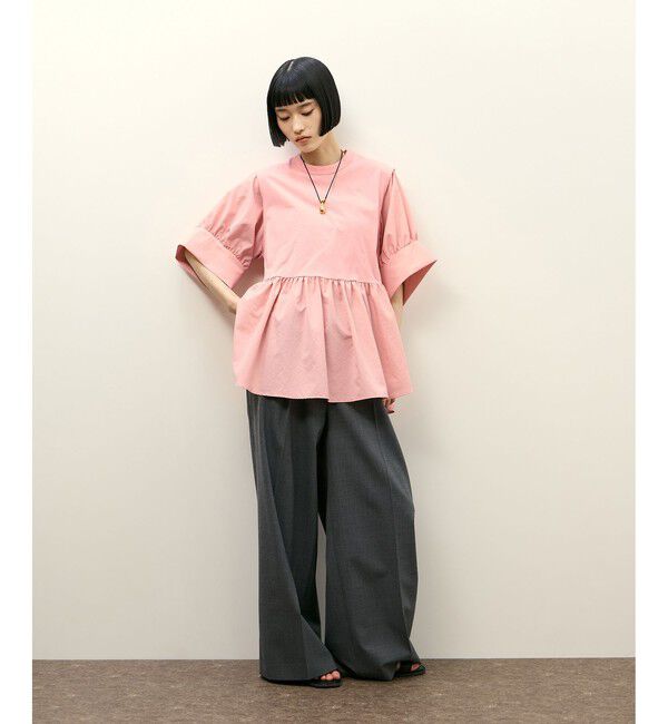 ADAM ET ROPE'「【サステナブル】バウンスカフスプルオーバー」|Tシャツ・カットソー|