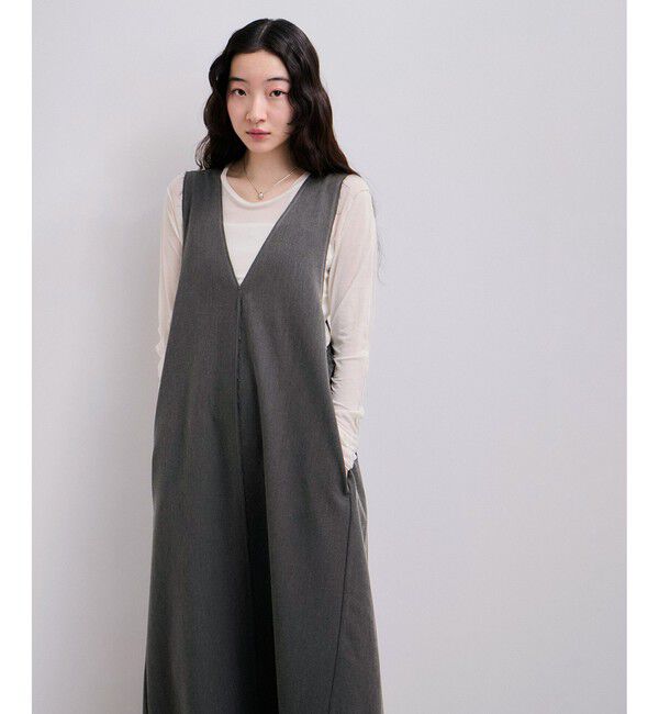 ADAM ET ROPE'「【WEB限定】カットオフノースリーブワンピース」|ワンピース|