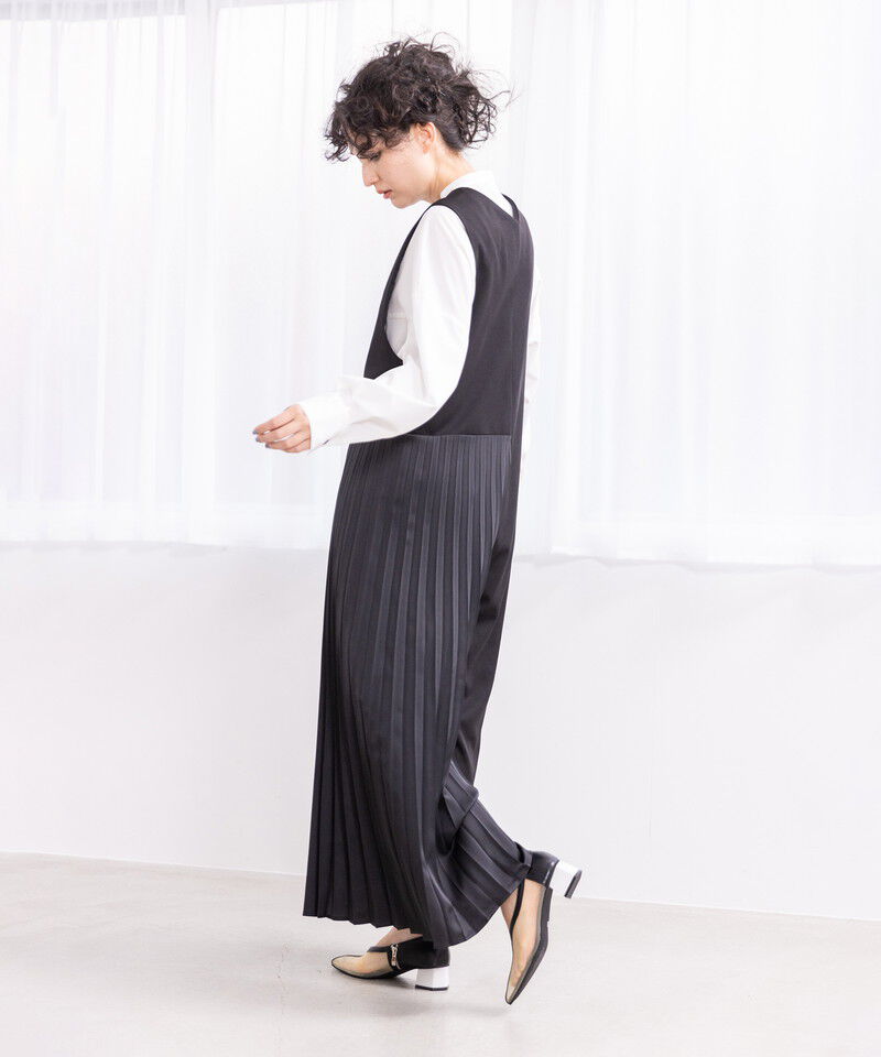  「ラッププリーツオールインワン」|オールインワン|