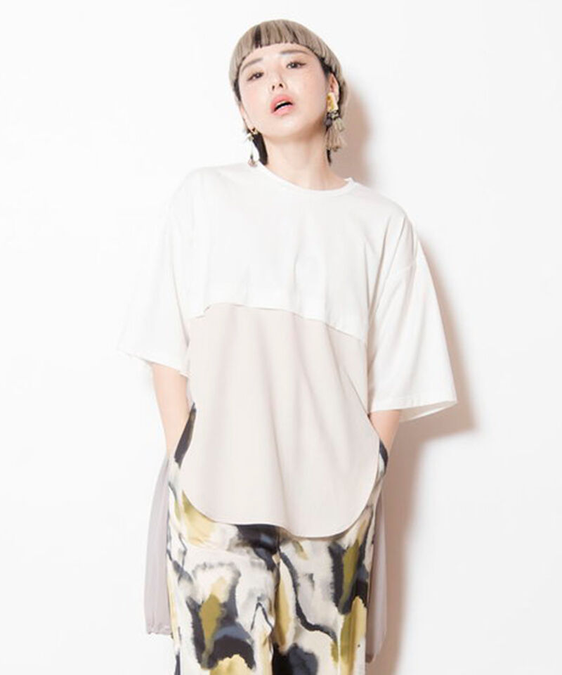  「バックフリルTシャツ」|Tシャツ・カットソー|IVORY