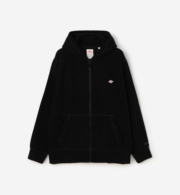 DANTON「DANTON | ポーラテック(R) ボアフリースジップパーカー MEN」|パーカー|BLACK