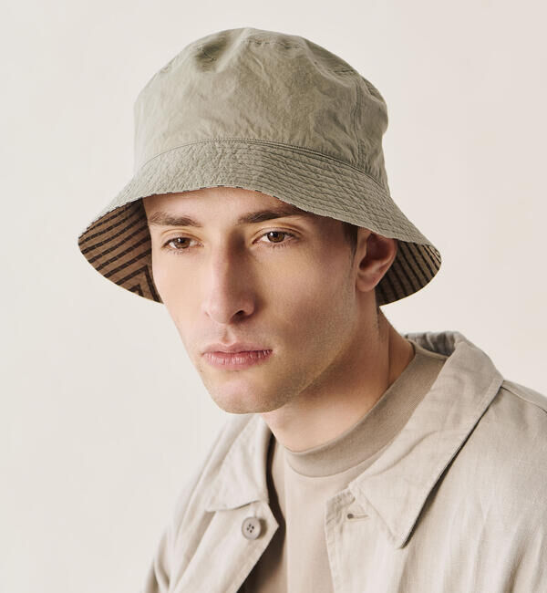  「KIJIMA TAKAYUKI | リバーシブル バケットハット MEN」|ハット|GREEN系1
