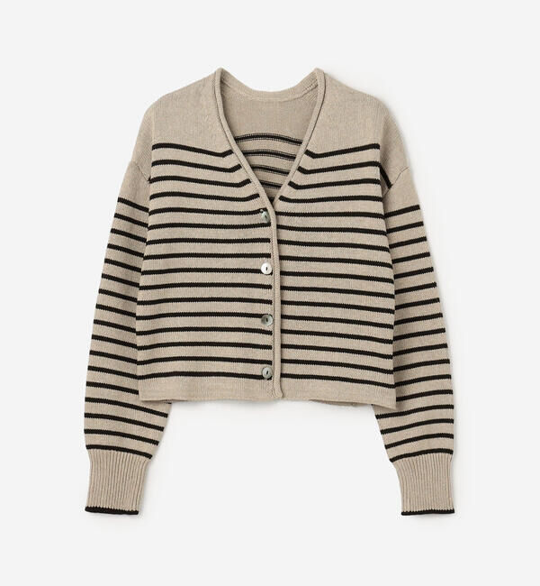  「WALANCE | 2way ペーパーニット カーディガン WOMEN」|ニット・セーター|BEIGE系1