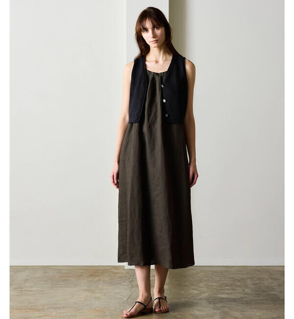  「WALANCE | 2way ペーパーニット ノースリーブトップ WOMEN」|ベスト・ジレ|