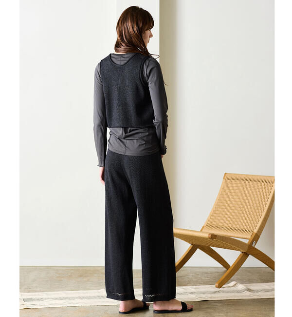  「WALANCE | 2way ペーパーニット ノースリーブトップ WOMEN」|ベスト・ジレ|