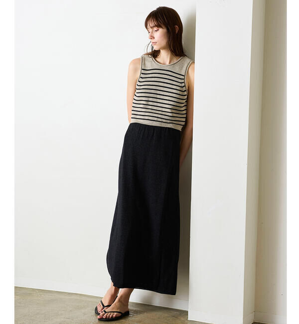  「WALANCE | 2way ペーパーニット ノースリーブトップ WOMEN」|ベスト・ジレ|