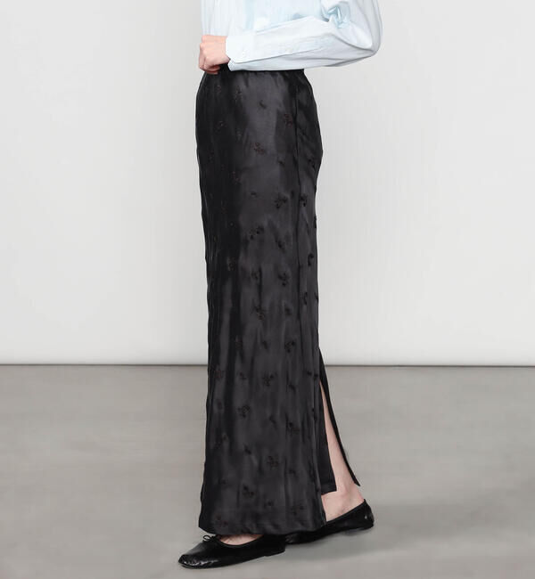  「TICCA | 〈別注〉 キュプラフラワーエンブロイダリースカート WOMEN」|スカート|