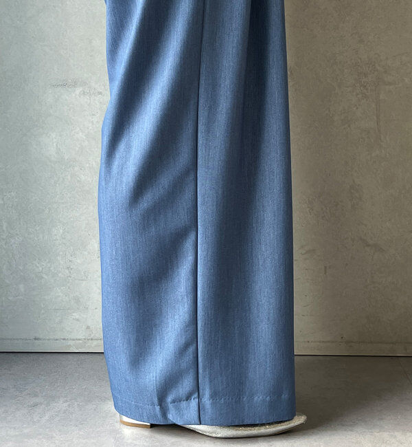  「デニムタックワイドパンツ」|チノ|