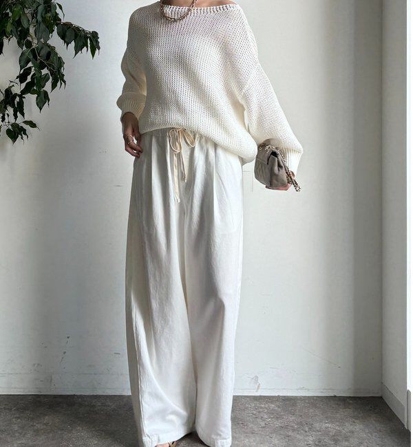  「【新色追加】デニムワイドイージーパンツ」|デニム|