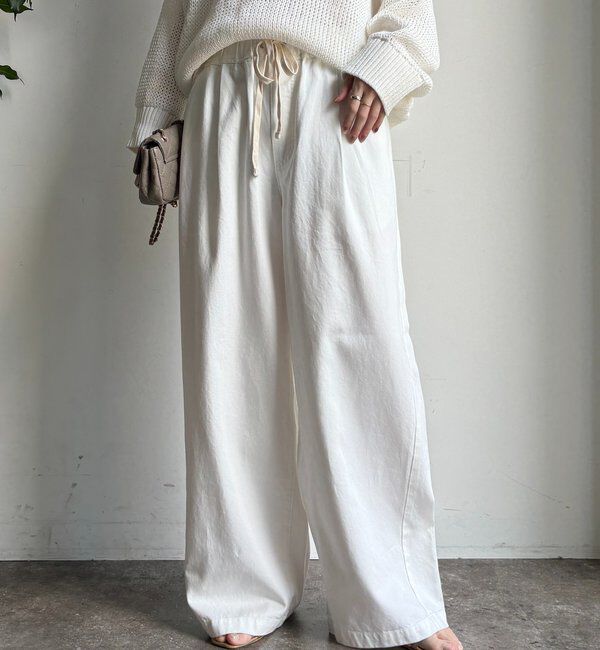  「【新色追加】デニムワイドイージーパンツ」|デニム|