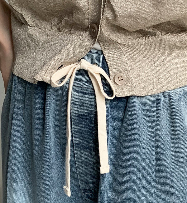  「【新色追加】デニムワイドイージーパンツ」|デニム|