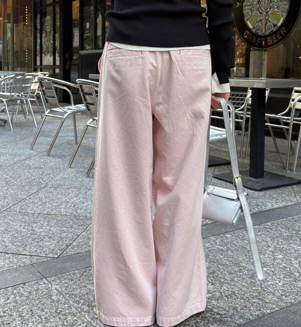  「【新色追加】デニムワイドイージーパンツ」|デニム|