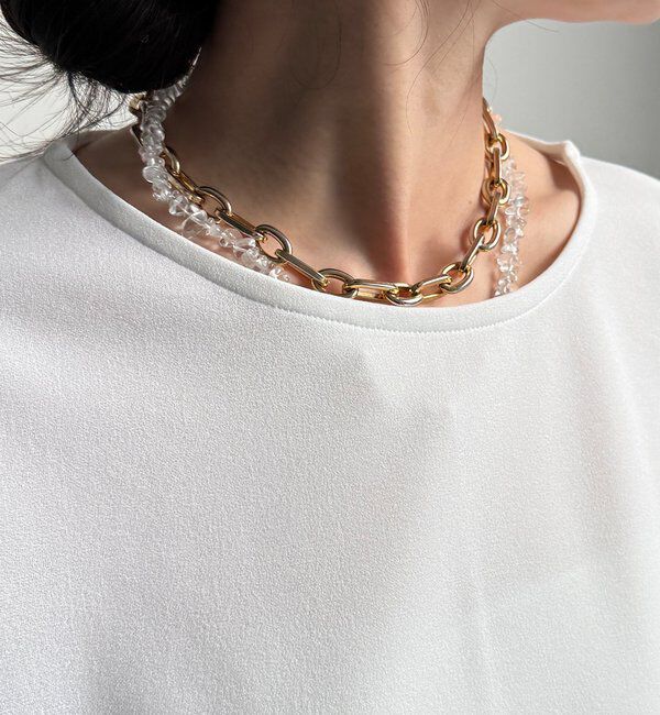  「【WEB限定】カットジョーゼットオーガンジー切替ブラウス」|シャツ・ブラウス|