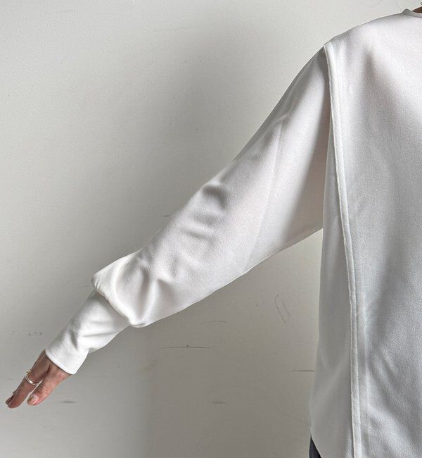  「【WEB限定】カットジョーゼットオーガンジー切替ブラウス」|シャツ・ブラウス|