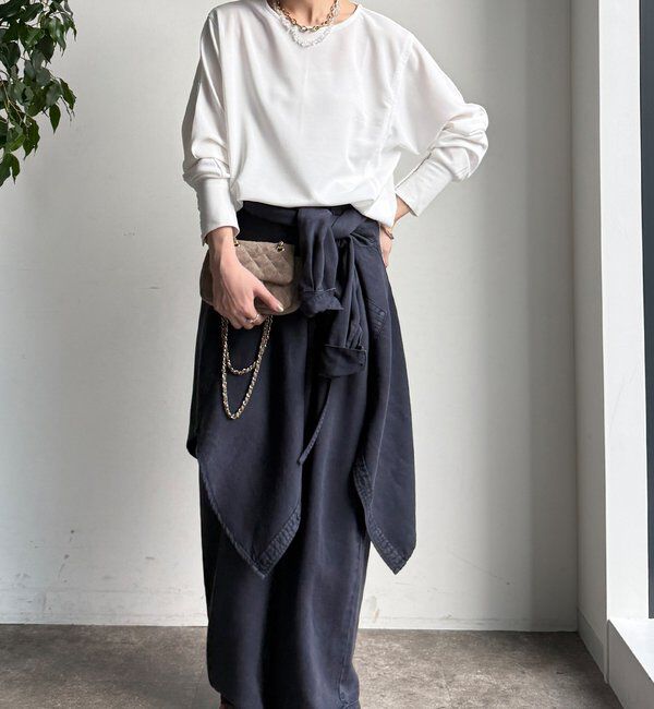  「【WEB限定】カットジョーゼットオーガンジー切替ブラウス」|シャツ・ブラウス|