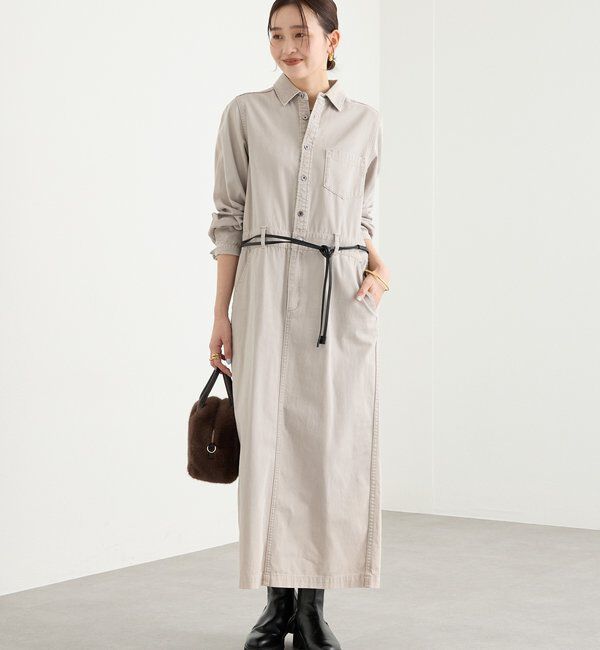  「【MONN&times;Yoshiiiiii】デニムシャツワンピース」|ワンピース|