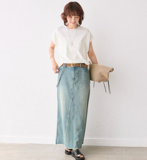  「【接触冷感】クールタッチショルダーニット」|ニット・セーター|