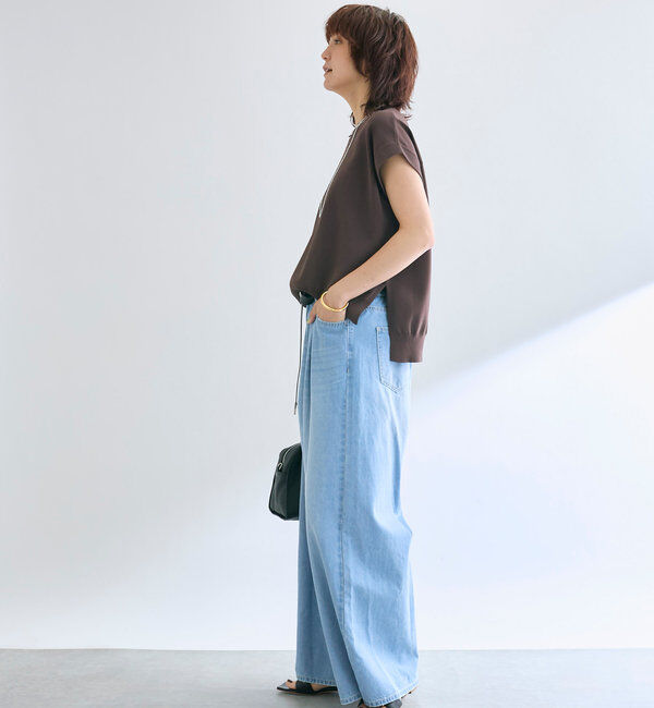  「【接触冷感】クールタッチショルダーニット」|ニット・セーター|