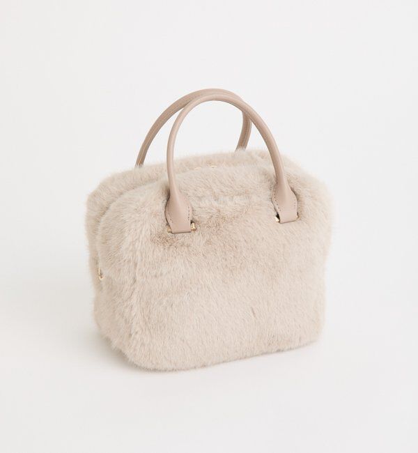  「【シーズンムード抜群】フェイクファーミニボストン」|クラッチバッグ|