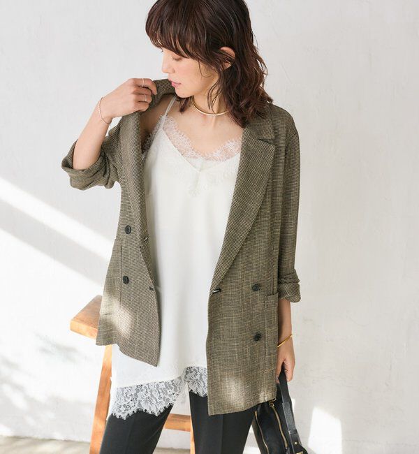  「予約【鮮度抜群】バイアスヘムレースキャミソール」|シャツ・ブラウス|