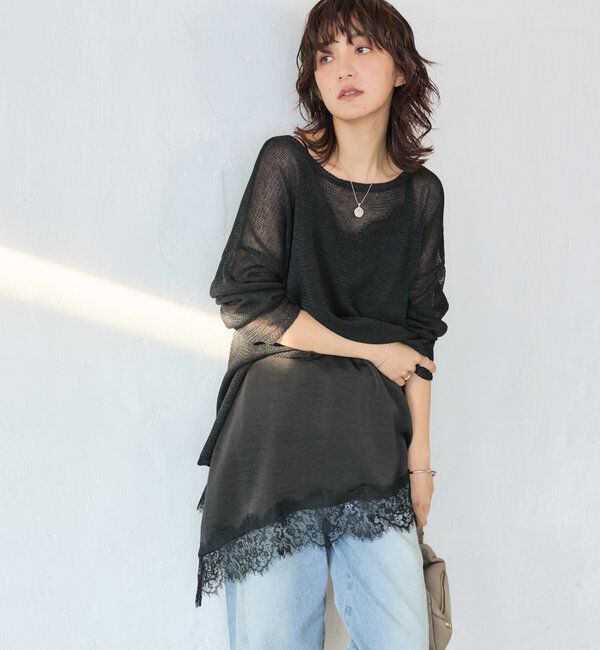  「予約【鮮度抜群】バイアスヘムレースキャミソール」|シャツ・ブラウス|