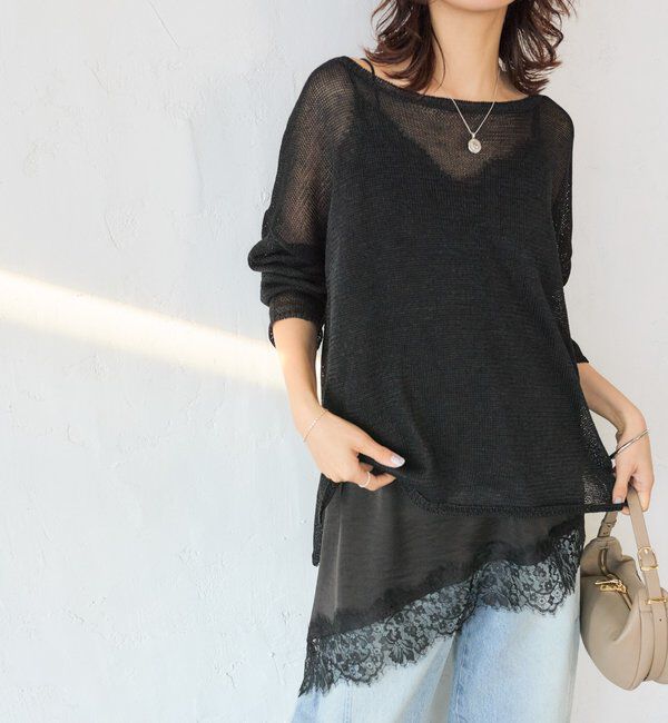  「予約【鮮度抜群】バイアスヘムレースキャミソール」|シャツ・ブラウス|