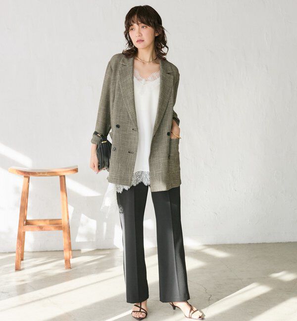  「予約【洗練されたムードに】カラミチェックオーバージャケット」|テーラードジャケット|