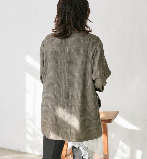  「予約【洗練されたムードに】カラミチェックオーバージャケット」|テーラードジャケット|