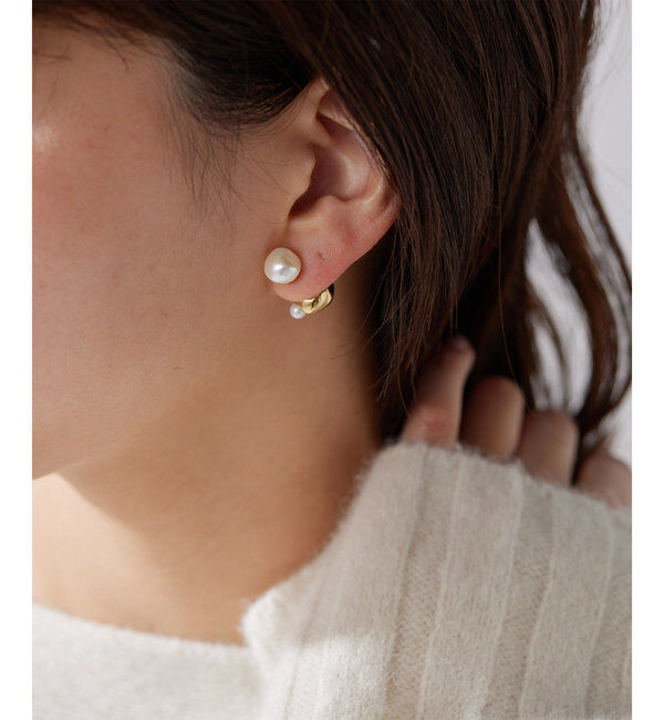  「2WAYパールピアス」|ピアス|ゴールド