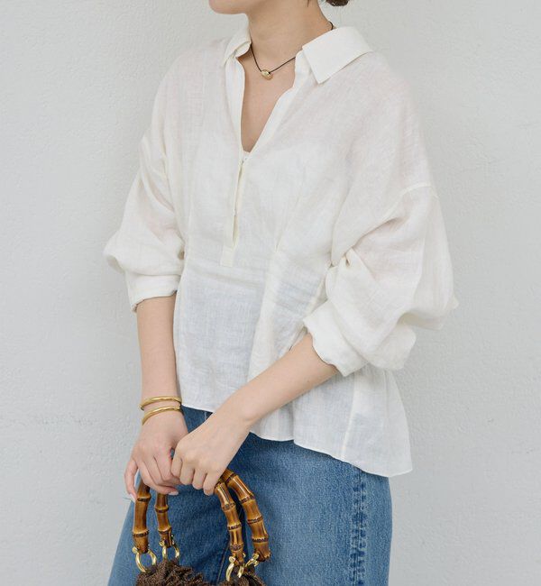  「【WEB限定】【大人気につきリバイバル】ウエストシェイプシャツ」|シャツ・ブラウス|ホワイト