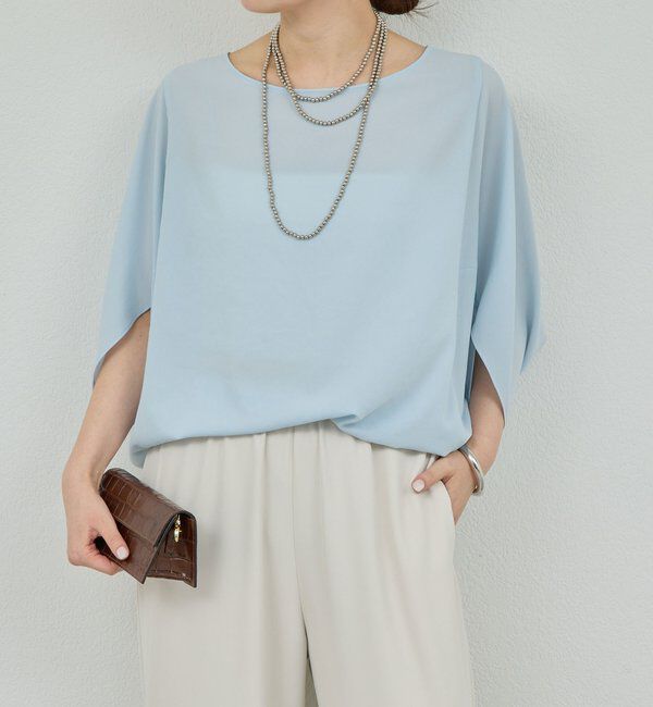 「ドルマンジャージープルオーバー」|シャツ・ブラウス|スカイブルー