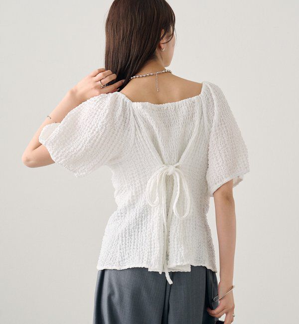  「ハートネックパフブラウス」|シャツ・ブラウス|