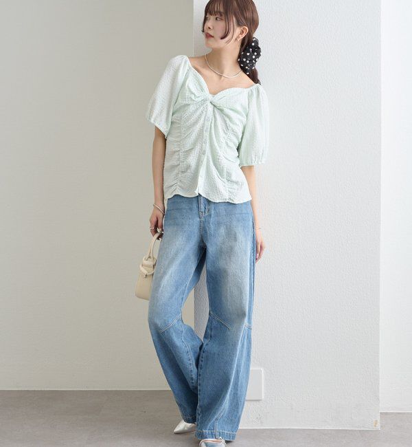  「ハートネックパフブラウス」|シャツ・ブラウス|