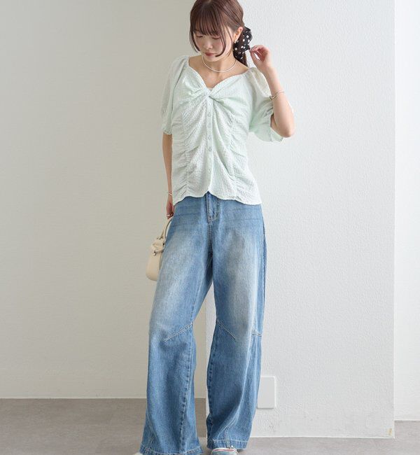  「ハートネックパフブラウス」|シャツ・ブラウス|