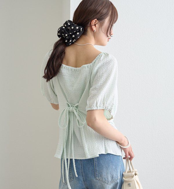  「ハートネックパフブラウス」|シャツ・ブラウス|
