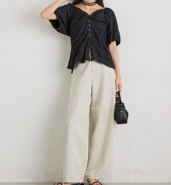  「ハートネックパフブラウス」|シャツ・ブラウス|