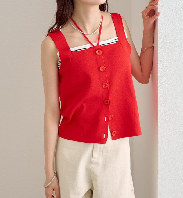  「ホルターニットタンクトップ」|キャミソール|