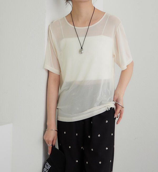  「チュールシアーTシャツ」|Tシャツ・カットソー|