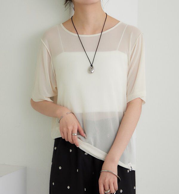  「チュールシアーTシャツ」|Tシャツ・カットソー|